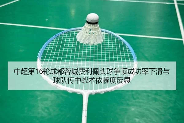 中超第16轮成都蓉城费利佩头球争顶成功率下滑与球队传中战术依赖度反思